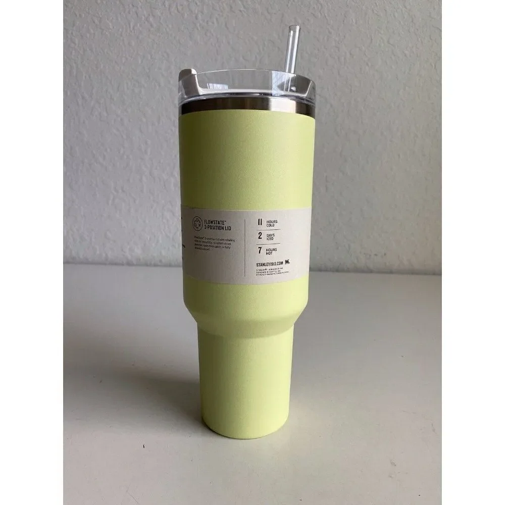 Stanley Adventure Quencher H2.0 Travel Tumbler Straw 40oz Citron LIMITED EDITION - Picture 6 of 11